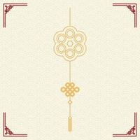 Background template with chinese patterns vector