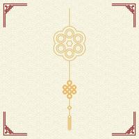 Background template with chinese patterns vector
