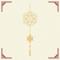 Background template with chinese patterns vector