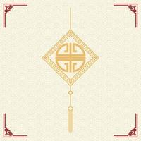 Background template with chinese patterns vector