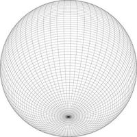 Wireframe sphere. Wireframe globe. vector