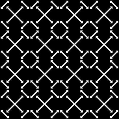 black white asian zig zag geometric pattern