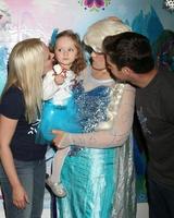 LOS ANGELES  NOV 26, Adrienne Frantz, Amelie Bailey, Elsa Impersonator, Scott Bailey at the Amelie Bailey 2nd Birthday Party at Private Residence on November 26, 2017 in Studio City, CA photo