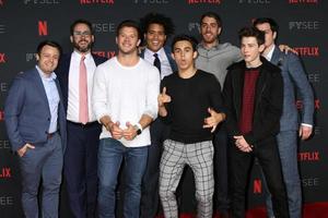 los angeles, 6 de mayo - american vandal cast en el evento de lanzamiento netflix fysee en raleigh studios el 6 de mayo de 2018 en los angeles, ca foto