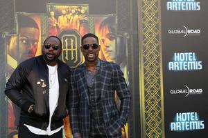 LOS ANGELES, MAY 19 - Brian Tyree Henry, Sterling K Brown at the Hotel Artemis Premiere at Bruin Theater on May 19, 2018 in Westwood, CA photo