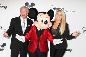 LOS ANGELES, OCT 6 - Gary Trainor, Mickey Mouse, Meghan Trainor at the Mickeys 90th Spectacular Taping at the Shrine Auditorium on October 6, 2018 in Los Angeles, CA photo