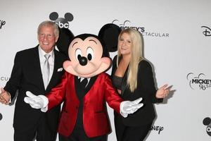 LOS ANGELES, OCT 6 - Gary Trainor, Mickey Mouse, Meghan Trainor at the Mickeys 90th Spectacular Taping at the Shrine Auditorium on October 6, 2018 in Los Angeles, CA photo