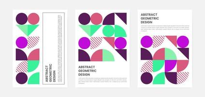 portada de obras de arte geométricas minimalistas con forma y figura. estilo de diseño de patrón abstracto para portada, banner web, página de inicio, presentación comercial, marca, embalaje, papel tapiz vector