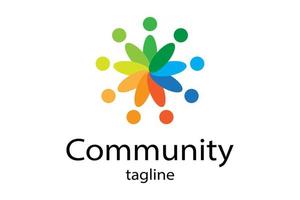 diseño de icono de logotipo de comunidad vector