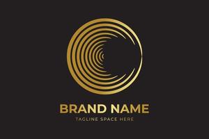 Logo Design And Golden Color Circle vector