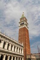 St Mark's Campanile - Campanile di San Marco in Italian, the bell tower of St Mark's Basilica in Venice, Italy.