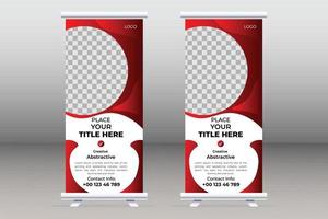 Business Roll Up Banner And Modern  Brochure Flyer Banner Design And Ready Presentation Template vector