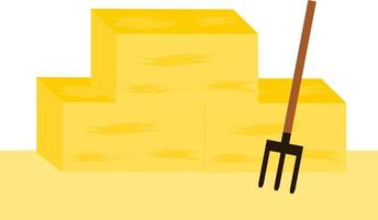 Hay bale square vector good for element design