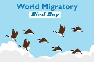 vector del día mundial de las aves migratorias