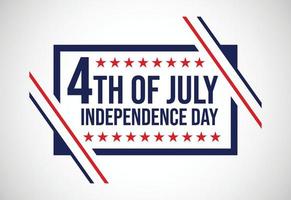 Happy Independence Day, 4th of July national holiday. Lettering text design vector illustration