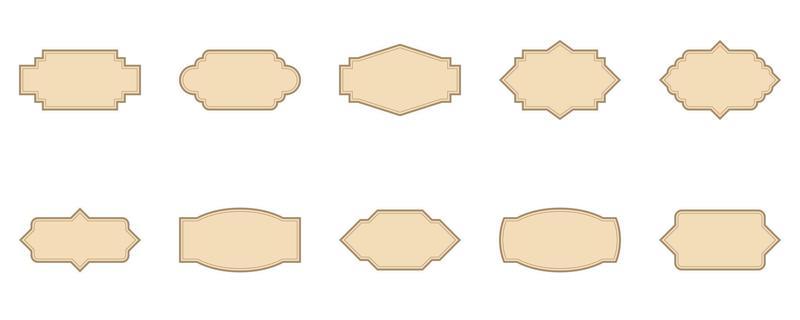 Beige vintage label. Vintage frame.