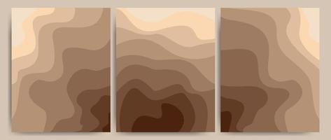 arena de fondo de arte de banner abstracto en la playa, costa o desierto con color beige barchan y dunas. textura de arena de tarjeta de plantilla con líneas onduladas de patrón. ideal para cubiertas, impresiones de tela. Ilustración de vector. vector