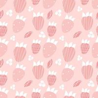 strawberry pattern seamless. Abstract background with berries. Modern design elements - cage, stripes, dots. Print for textiles, digital paper, packaging. Vector illustration, hand-drawn