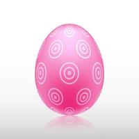 huevo de pascua rosa con patrón exótico, vector, ilustración. vector