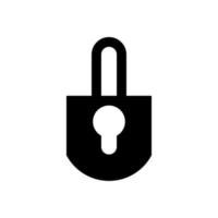 Lock vector icon with white background