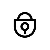 Lock vector icon with white background