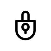 Lock vector icon with white background