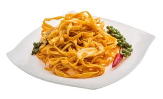 Fried noodles with vegetables photo