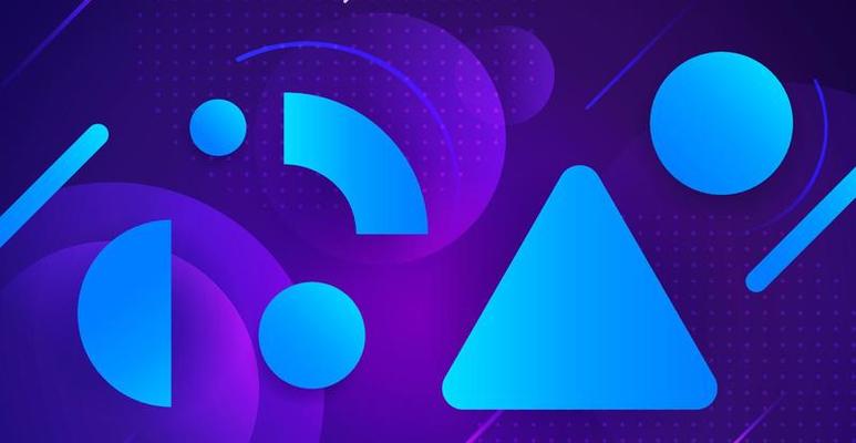 Elegant neon futuristic background. Abstract background of dynamic lines, neon geometric shapes and gradient circles.