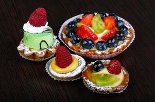 Pastry with berries photo