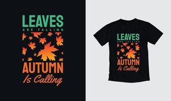 cotizaciones vectoriales de otoño. ilustración para estampados en camisetas. ilustración dibujada a mano de otoño con letras a mano. vector
