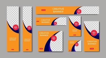 Set Of Ad Banner Template Design vector