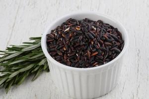 Wild rice in the bowl photo