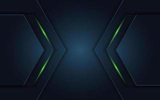 Modern dark green background combination with line green glowing vector
