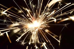 Sparklers, Fireworks and sparks of light photo