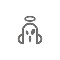Ghost logo icon design illustration vector