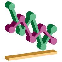 Isometric 3D Infographic Chart. vector