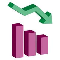 Isometric 3D Infographic Chart. vector