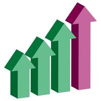 Isometric 3D Infographic Chart. vector