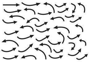 Arrows set of  black icons. Arrow icon. Arrow vector collection. Arrow. Cursor. Modern simple arrows. Vector illustration.