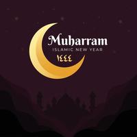 illustrations of islamic new year. Happy muharram 1444 design vector