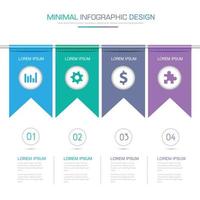 elementos infográficos con icono de negocio en proceso de fondo a todo color o diagramas de flujo de trabajo de pasos y opciones, ilustración de elemento de diseño vectorial eps10 vector