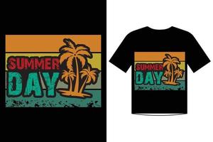 vector de plantilla de diseño de camiseta de fiesta de verano para el día de verano y el tiempo de fiesta de verano