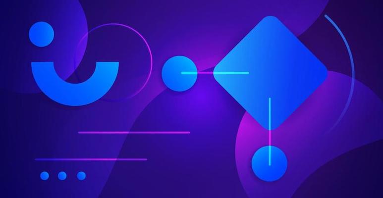 Elegant neon futuristic background. Abstract background of dynamic lines, neon geometric shapes and gradient circles. Applicable for wall poster, poster, ui, cover, banner, social media.