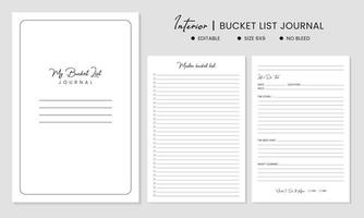 My bucket list journal  logbook vector