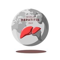 World Hepatitis Day, design for theme healthy medical vector