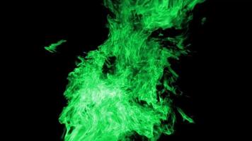Explosionseffekt des grünen Feuers video