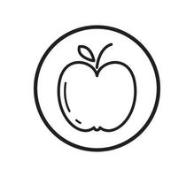 Apple icon vector logo design template