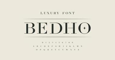 Elegant and luxury alphabet letters font and number. serif Classic elegant Lettering Minimal Fashion Designs. Typography fonts regular uppercase . vector illustration