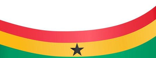 ola de bandera de ghana aislada en png o fondo transparente, símbolo ghana. ilustración vectorial vector