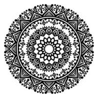 Black Mandala for Design. Mandala Circular pattern design for Henna, Mehndi, tattoo, decoration. Decorative ornament in ethnic oriental style. Coloring book page.